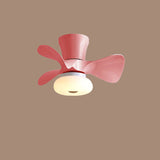 Nordic Macaron Metal LED Ceiling Fan Light – Semi-Flush Mount, Modern Scandinavian Design