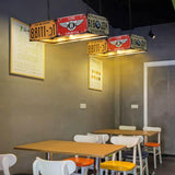Retro Metal License Plate 3-Light Chandelier - Creative Vintage Style
