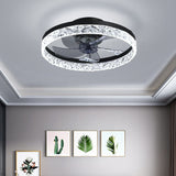 Contemporary Circle Ring LED Ceiling Fan Light – Semi-Flush Mount