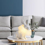 Contemporary Resin Rabbit LED Table Lamp - One-Light Creative Home Accent