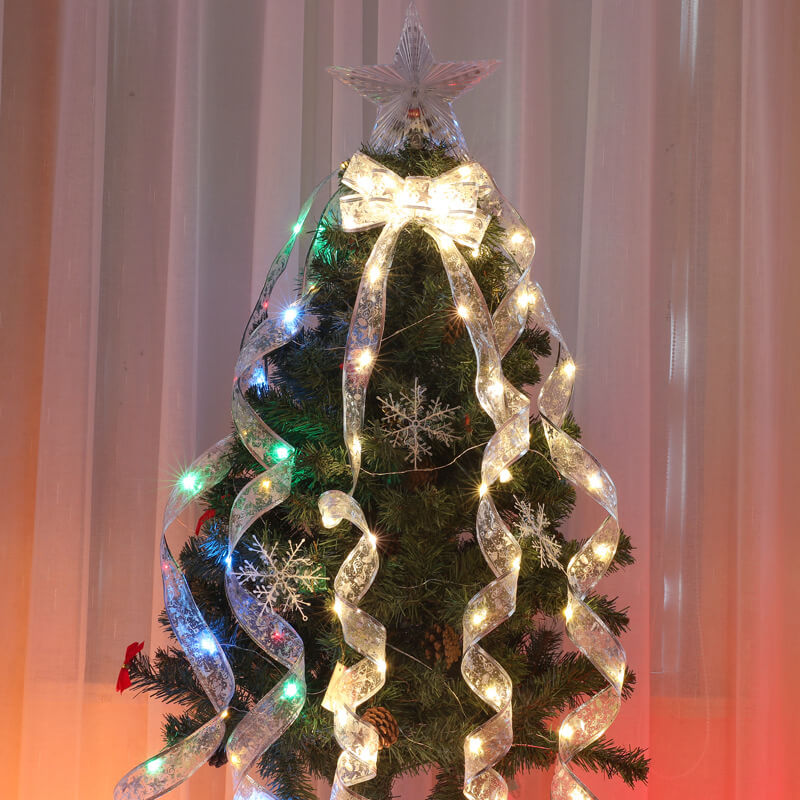 LED String Lights for Christmas Tree Decoration - Ribbon Gift