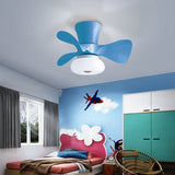 Nordic Macaron Metal LED Ceiling Fan Light – Semi-Flush Mount, Modern Scandinavian Design