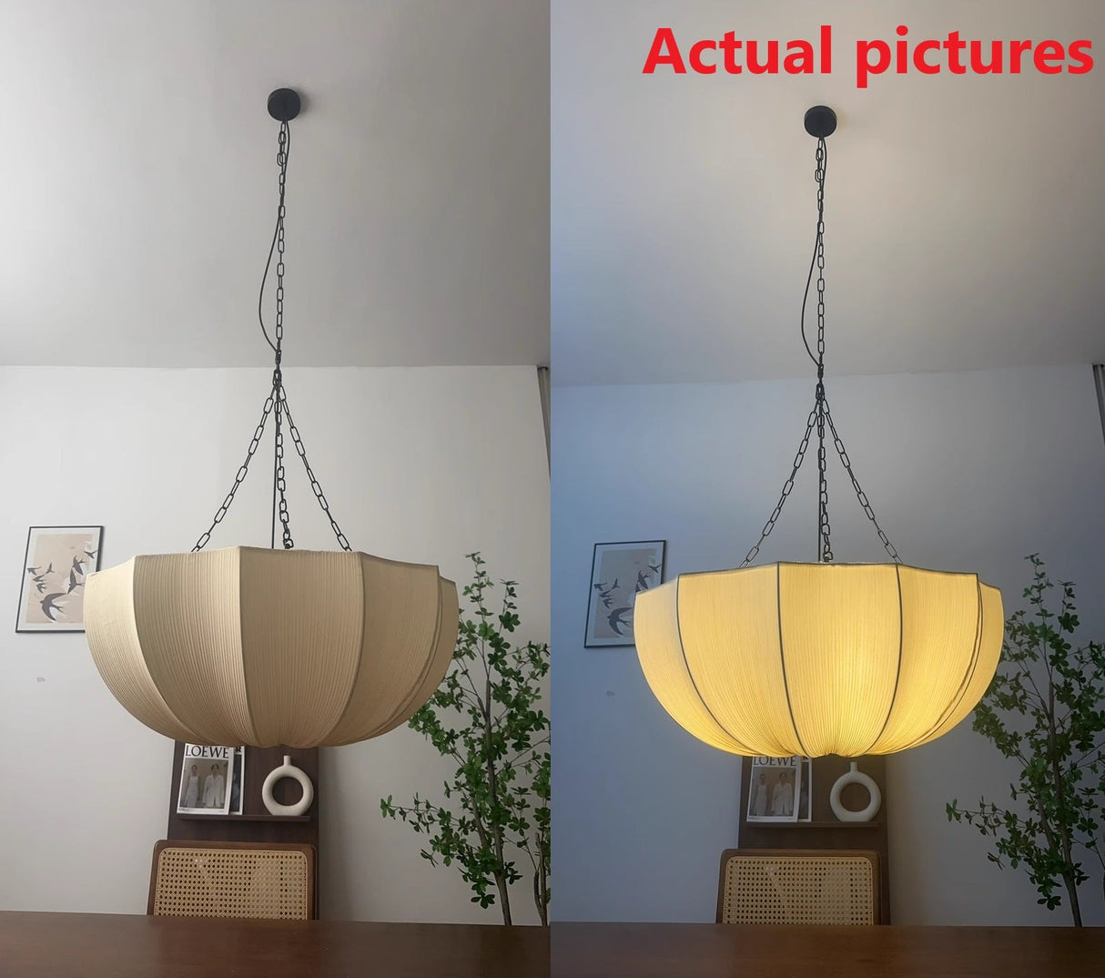 Elegant Traditional French Petal Semicircular Fabric Lampshade with Iron Frame – 3/5-Light Chandelier for Dining Room