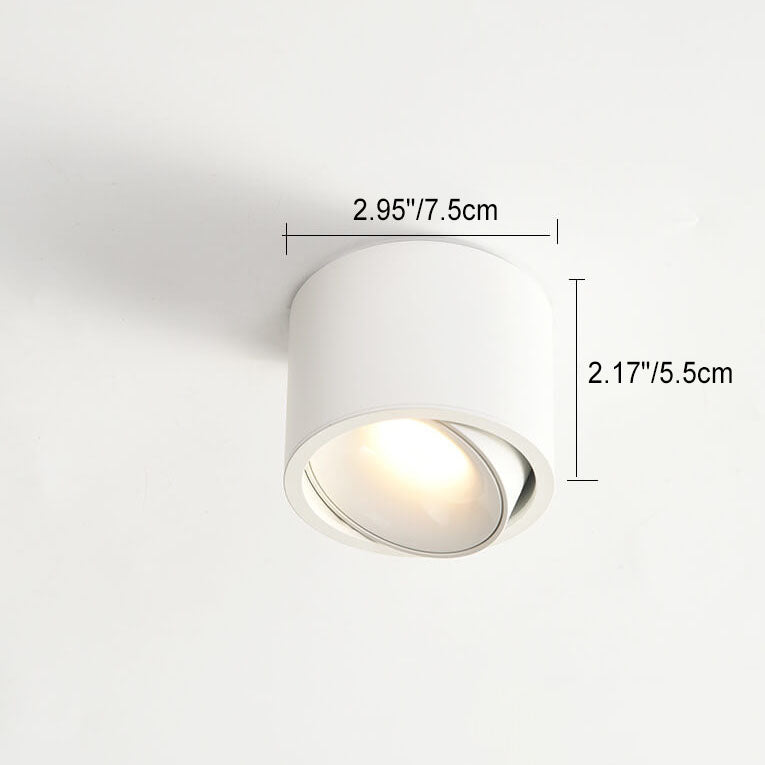 Sleek Modern Round LED Spotlight Flush Mount Ceiling Light, Adjustable