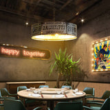 Retro Metal License Plate 3-Light Chandelier - Creative Vintage Style