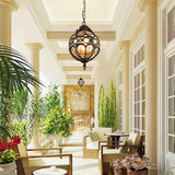 Retro Industrial Globe Pendant Light - 1-Light Outdoor Waterproof Fixture