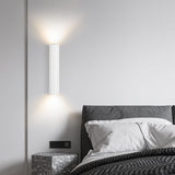 Sleek Aluminum 2-Light Cylindrical Wall Sconce Lamp