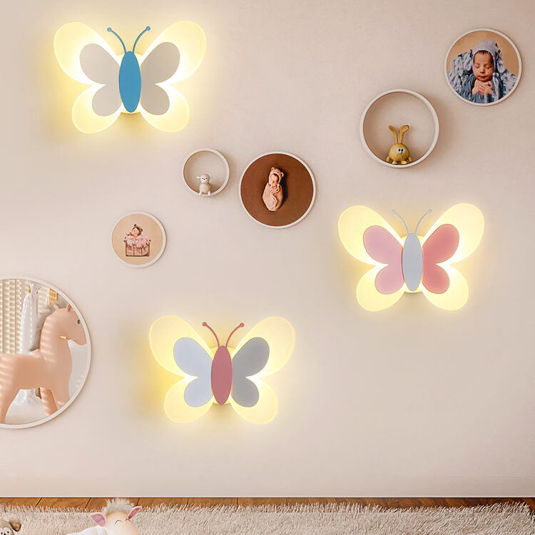 Whimsical Butterfly Acrylic LED Wall Sconce - 1-Light