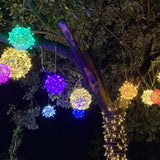 Twisted Ball LED Outdoor Hanging Light – Waterproof, Decorative Garden Light