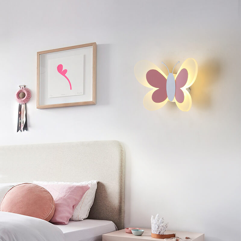 Whimsical Butterfly Acrylic LED Wall Sconce - 1-Light