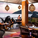 Retro Industrial Globe Pendant Light - 1-Light Outdoor Waterproof Fixture
