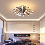 Nordic Cage-Style LED Ceiling Fan Light, Semi-Flush Mount Fixture