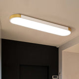 Sleek Modern Minimalist Rectangular Ring LED Flush-Mount Ceiling Light