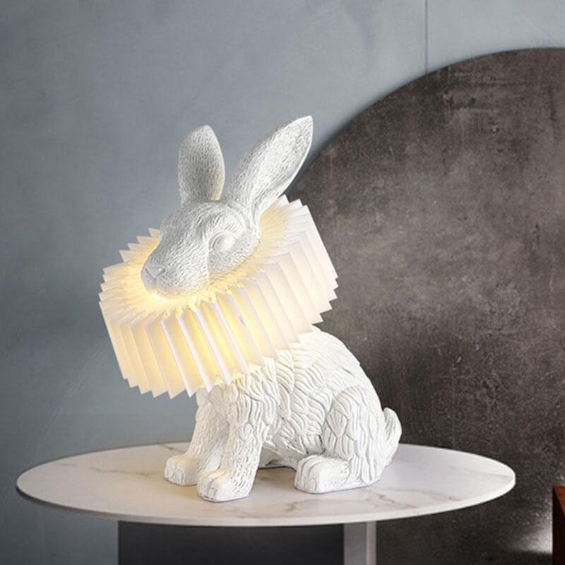 Contemporary Resin Rabbit LED Table Lamp - One-Light Creative Home Accent