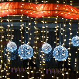 Twisted Ball LED Outdoor Hanging Light – Waterproof, Decorative Garden Light