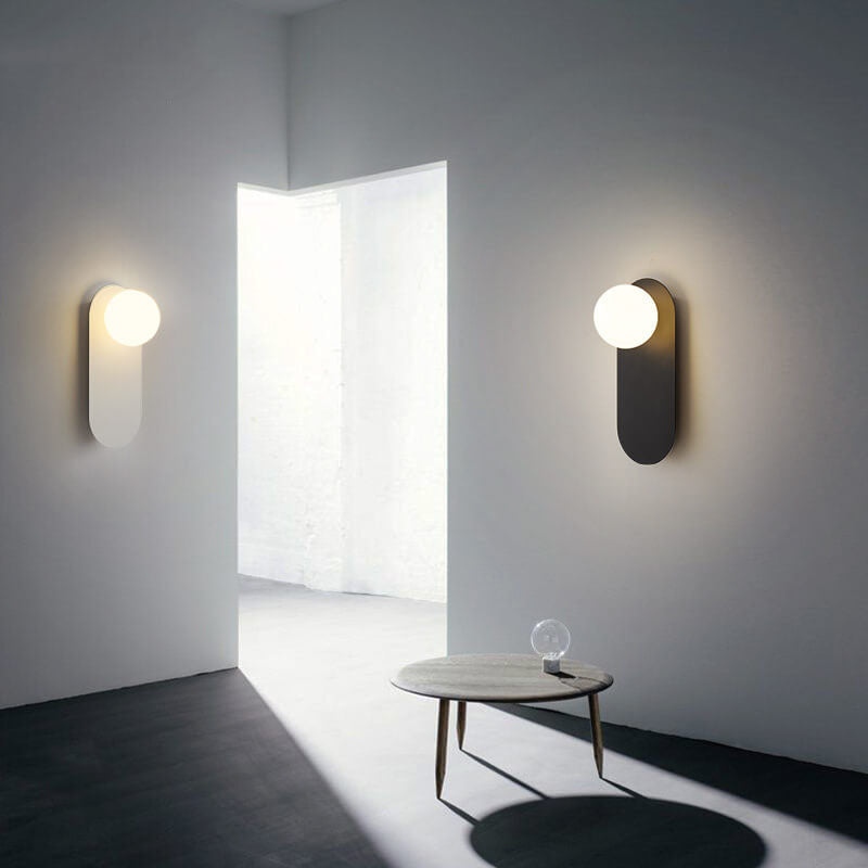 Nordic Minimalist Glass Ring Base Wall Sconce — 1-Light Modern Lamp