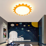 Whimsical Cartoon Sun LED Flush-Mount Ceiling Light