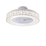 Luxurious Modern Round Lace LED Flush-Mount Ceiling Fan Light