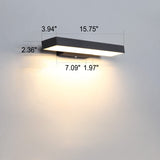 Sleek Modern Minimalist Rectangular Flat LED Sensor Wall Sconce Lamp – Outdoor Waterproof Exterior Lighting