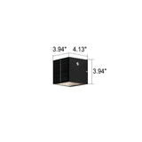 Sleek Black Rectangular Solar LED Outdoor Wall Light — Die-Cast Aluminum