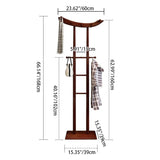 Modern Minimalist Boat-Shaped Solid Wood Hook Rack for Living Room