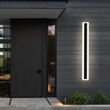 Sleek Elongated Bar 1-Light LED Outdoor Wall Light – Waterproof Acrylic Fixture