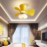 Nordic Macaron Metal LED Ceiling Fan Light – Semi-Flush Mount, Modern Scandinavian Design