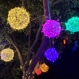 Twisted Ball LED Outdoor Hanging Light – Waterproof, Decorative Garden Light