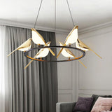 Nordic-Style Bird-Shaped Acrylic LED Chandelier - 1/3/6-Light Options