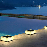 Modern Solar RGB Square Post Head Light for Outdoor Garden & Landscape Lighting