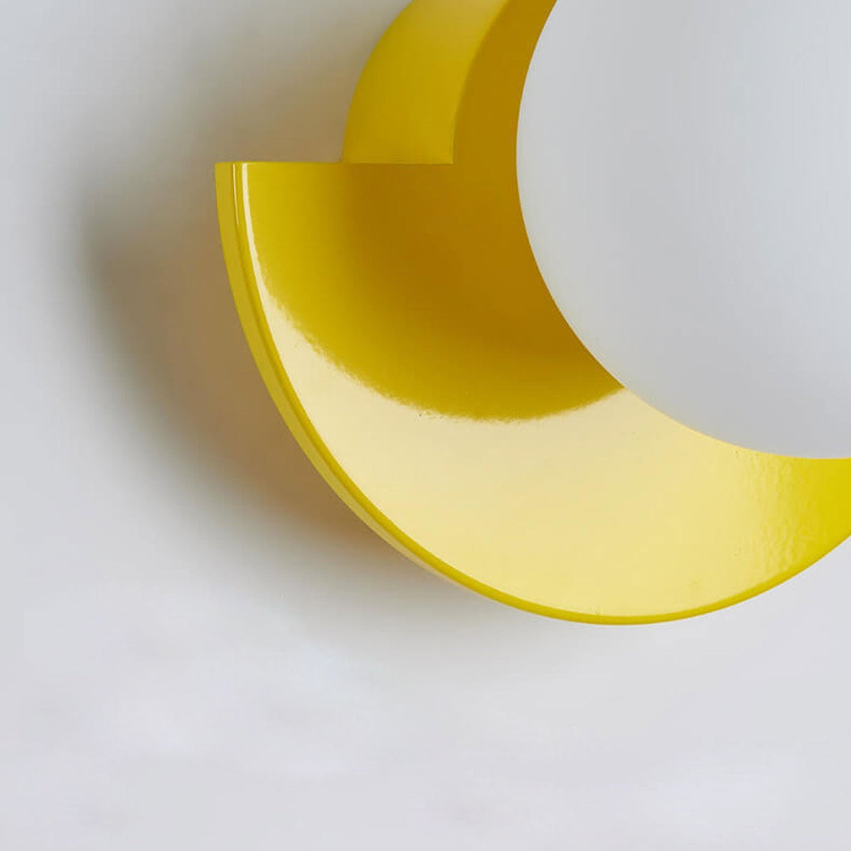 Modern Minimalist Glass Sphere Wall Sconce Lamp with Colorful Semicircle Design - 1-Light