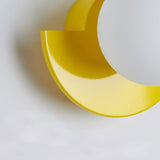 Modern Minimalist Glass Sphere Wall Sconce Lamp with Colorful Semicircle Design - 1-Light