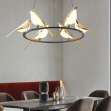 Nordic-Style Bird-Shaped Acrylic LED Chandelier - 1/3/6-Light Options