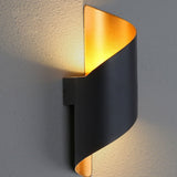 Sleek Modern Outdoor Aluminum LED Wall Sconce with Curved Column - Waterproof