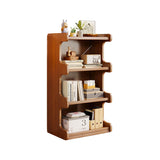 Contemporary Square Bamboo-MDF Storage Cabinets & Bookshelf — 3/4-Tier Design for Study