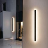 Sleek Elongated Bar 1-Light LED Outdoor Wall Light – Waterproof Acrylic Fixture