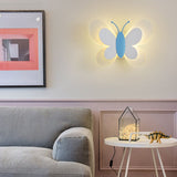 Whimsical Butterfly Acrylic LED Wall Sconce - 1-Light