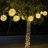 Twisted Ball LED Outdoor Hanging Light – Waterproof, Decorative Garden Light