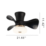Nordic Macaron Metal LED Ceiling Fan Light – Semi-Flush Mount, Modern Scandinavian Design