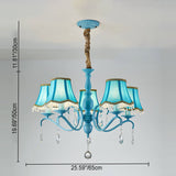 Elegant Modern Cone Iron Crystal Fabric Chandelier – 5/6/8-Light Options