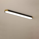 Sleek Modern Minimalist Rectangular Ring LED Flush-Mount Ceiling Light