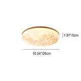 Nordic Minimalist Moon-Round LED Flush-Mount Ceiling Light with PVC Diffuser