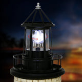 Creative Solar Rotating Tower LED Garden Light – Resin Landscape Decor for Yard & Patio