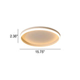 Nordic Minimalist Circular Ring LED Flush Mount Ceiling Light with Iron & Acrylic