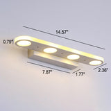 Modern White Oval Acrylic Vanity Light – Long Sleek Wall Sconce Lamp (4- or 6-Light)