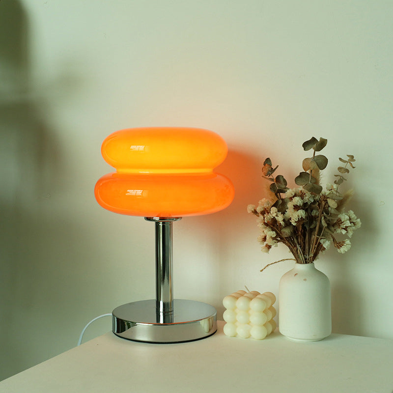 Modern Glass 1-Light Table Lamp with Tart Design
