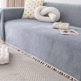 Pet-Friendly Luxe Sofa Cover in an Elegant Herringbone Pattern