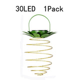 Solar Pineapple Iron Lantern with LED Copper Wire Lights – Outdoor Waterproof Hanging Garden Decor