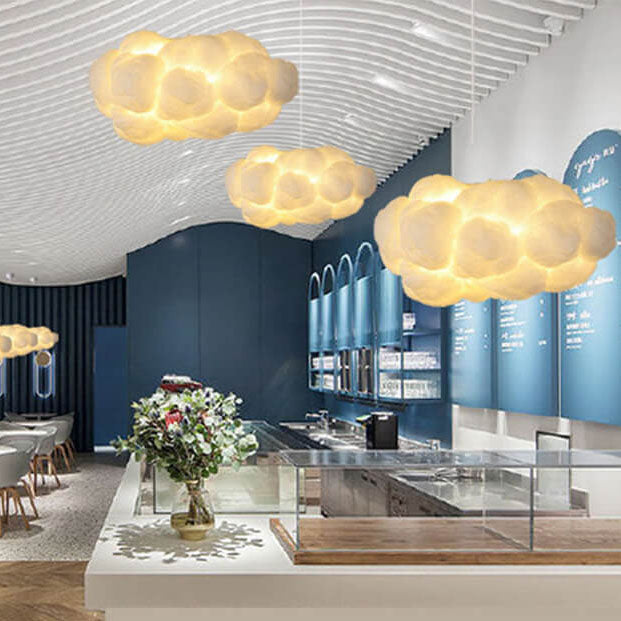 Floating Cloud LED Pendant Light - 1-Light, Modern Cloud Design