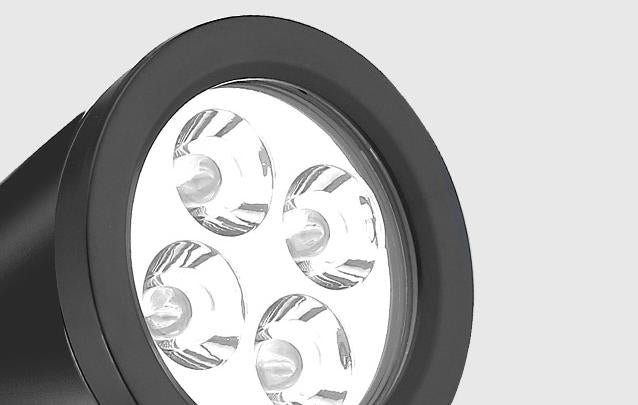 Sleek Modern Solar-Powered Waterproof Conical LED Spotlight — Outdoor Floor Plug Light